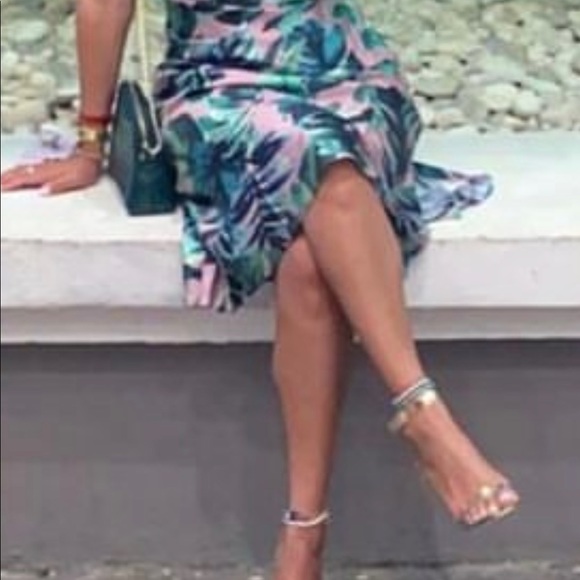 Green crossover bag/ shoulder bag mini crocodile faux leather. Gold chain - Picture 6 of 6